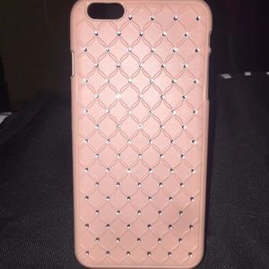 LIGHT PINK AND DIAMOND IPHONE 6 + case